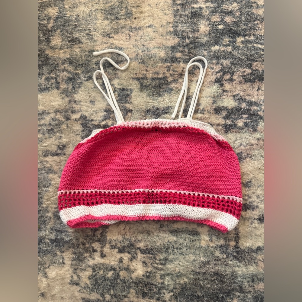 Crochet cropped tank top